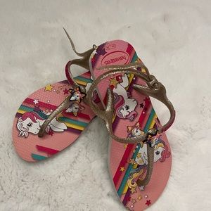 New Havaianas Unicorn sandals.
